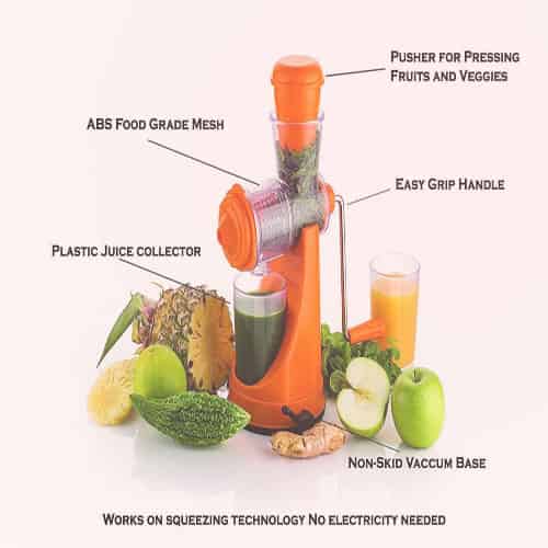 manual vegetable and fruit juicer