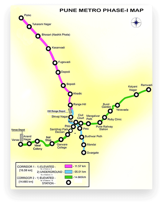 Pune metro map