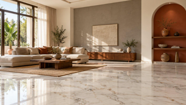 Wall Colour Combinations for Halls That Work with Marble Flooring